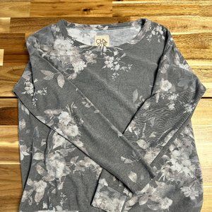 Chaser Grey Floral Sweatshirt